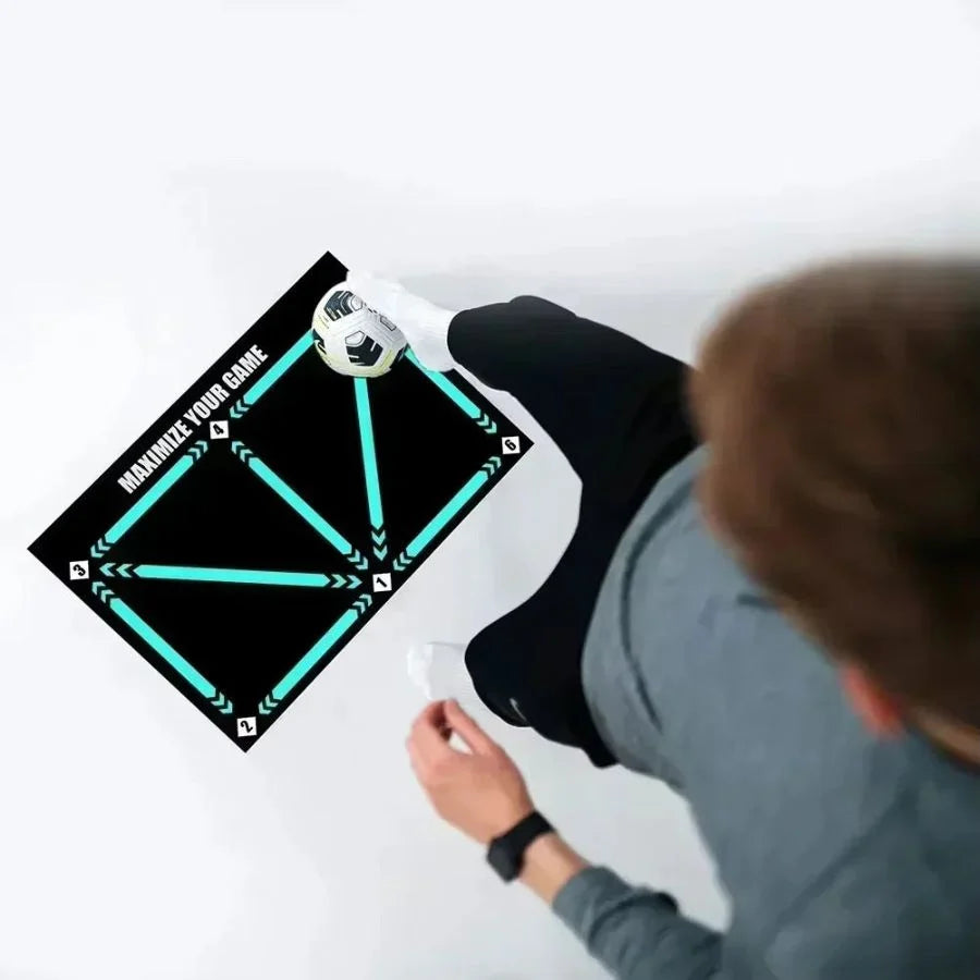 Football Training Mat Compact Video Program & Grip Socks