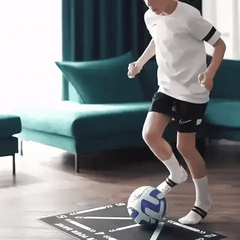 Football Training Mat Compact Video Program & Grip Socks