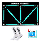 Football Training Mat Compact Video Program & Grip Socks