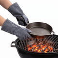 Forearm Heat-Resistant Gloves Cowhide Leather 932°F 16-Inch