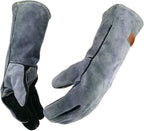 Forearm Heat-Resistant Gloves Cowhide Leather 932°F 16-Inch