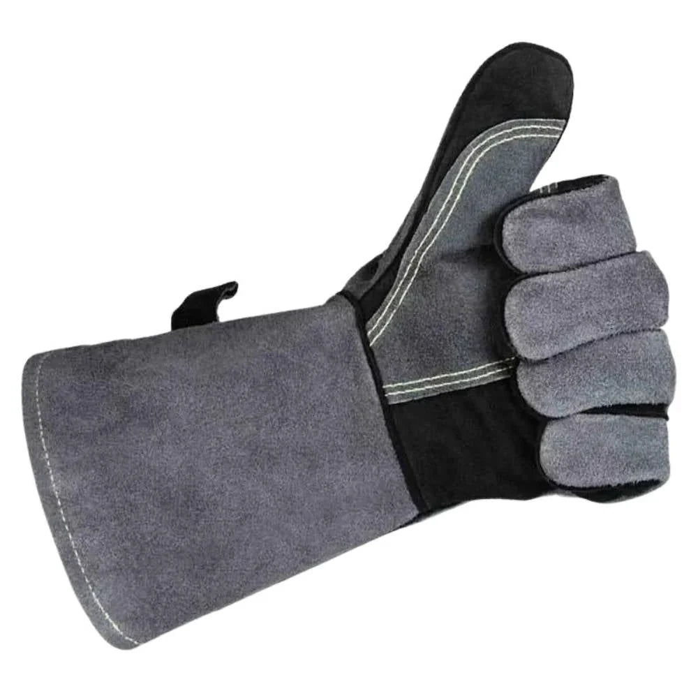 Forearm Heat-Resistant Gloves Cowhide Leather 932°F 16-Inch