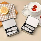 Fork & Spoon Set Folding Stainless Steel Travel Case