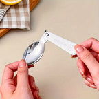 Fork & Spoon Set Folding Stainless Steel Travel Case