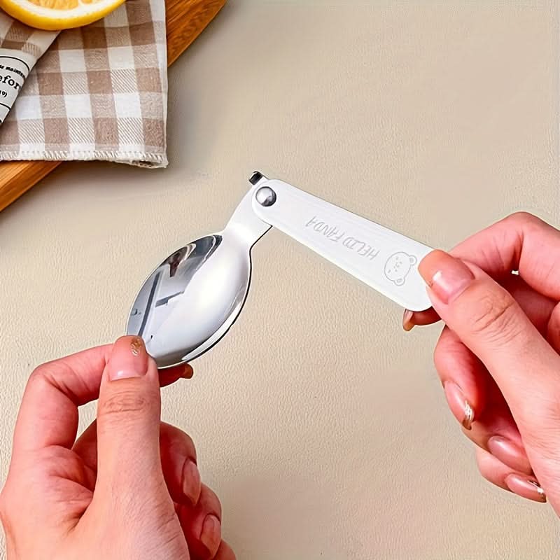 Fork & Spoon Set Folding Stainless Steel Travel Case