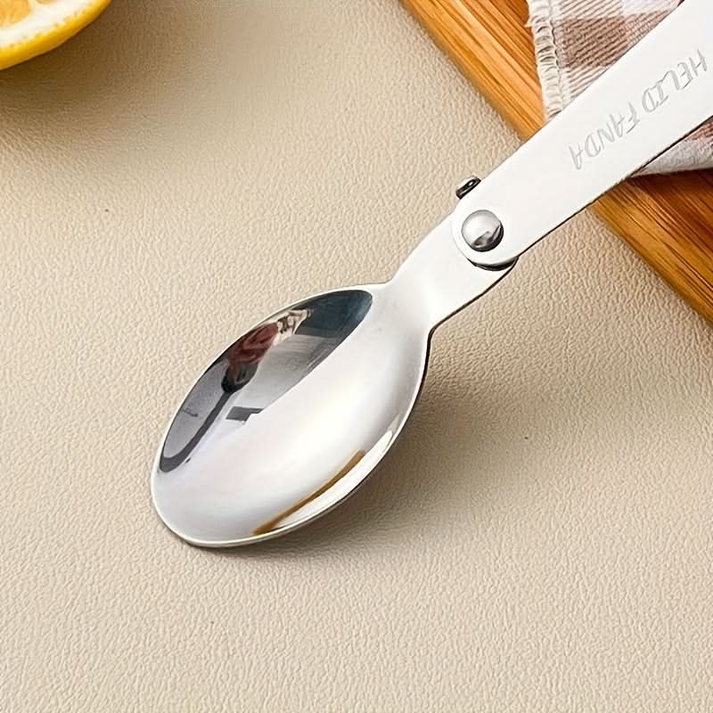 Fork & Spoon Set Folding Stainless Steel Travel Case