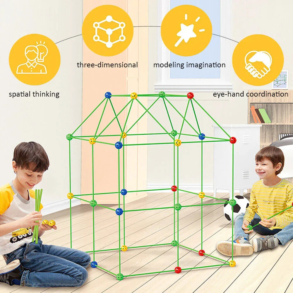 Fort Building Kit Modular STEM 72 Or 144 Pieces
