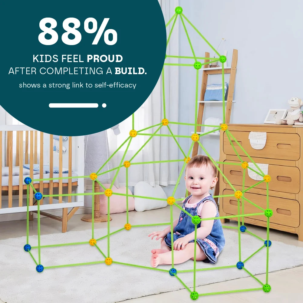 Fort Building Kit Modular STEM 72 Or 144 Pieces