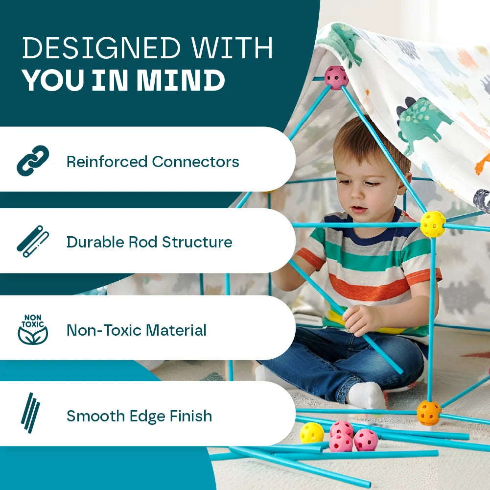 Fort Building Kit Modular STEM 72 Or 144 Pieces