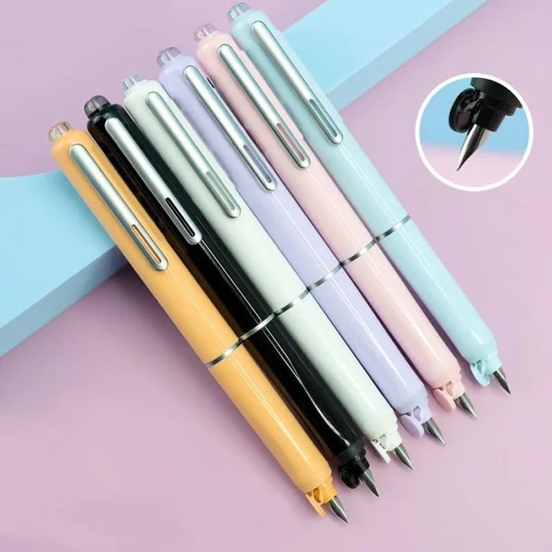 Fountain Pen Retractable Capless Fine Metal Nib