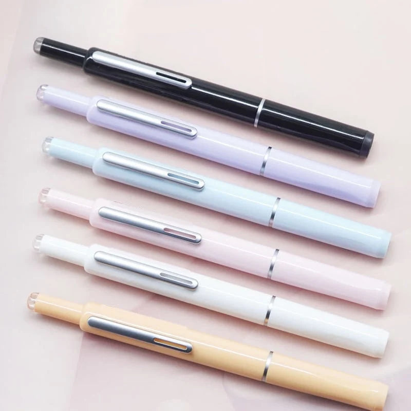 Fountain Pen Retractable Capless Fine Metal Nib