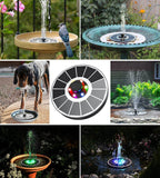 Fountain Pump Solar-Powered 4 Interchangeable Nozzles
