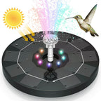 Fountain Pump Solar-Powered 4 Interchangeable Nozzles