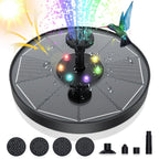 Fountain Pump Solar-Powered 4 Interchangeable Nozzles