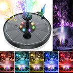 Fountain Pump Solar-Powered 4 Interchangeable Nozzles