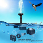 Fountain Pump Solar Powered Floating Interchangeable Spray Heads