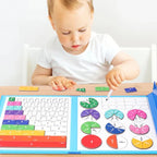 Fraction Learning Book Magnetic Pieces Hands-On Portable