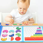Fraction Learning Book Magnetic Pieces Hands-On Portable