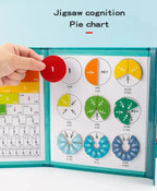 Fraction Learning Book Magnetic Pieces Hands-On Portable