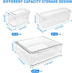 Fridge Organizer Stackable Clear 10-Pack BPA-Free