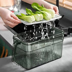 Fridge Storage Box Clear Stackable Ventilated Lid
