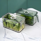 Fridge Storage Box Clear Stackable Ventilated Lid