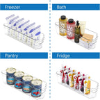 Fridge Storage Boxes Clear & Stackable BPA-Free Set of 4
