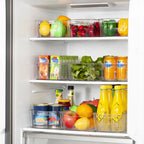 Fridge Storage Boxes Clear & Stackable BPA-Free Set of 4