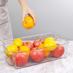Fridge Storage Boxes Clear & Stackable BPA-Free Set of 4