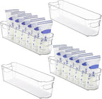Fridge Storage Boxes Clear & Stackable BPA-Free Set of 4