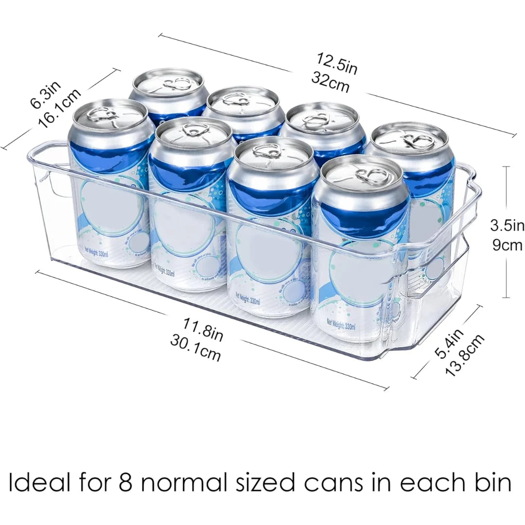 Fridge Storage Boxes Clear & Stackable BPA-Free Set of 4