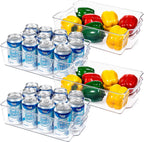 Fridge Storage Boxes Clear & Stackable BPA-Free Set of 4