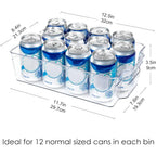 Fridge Storage Boxes Clear & Stackable BPA-Free Set of 4