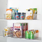 Fridge Storage Boxes Clear & Stackable BPA-Free Set of 4