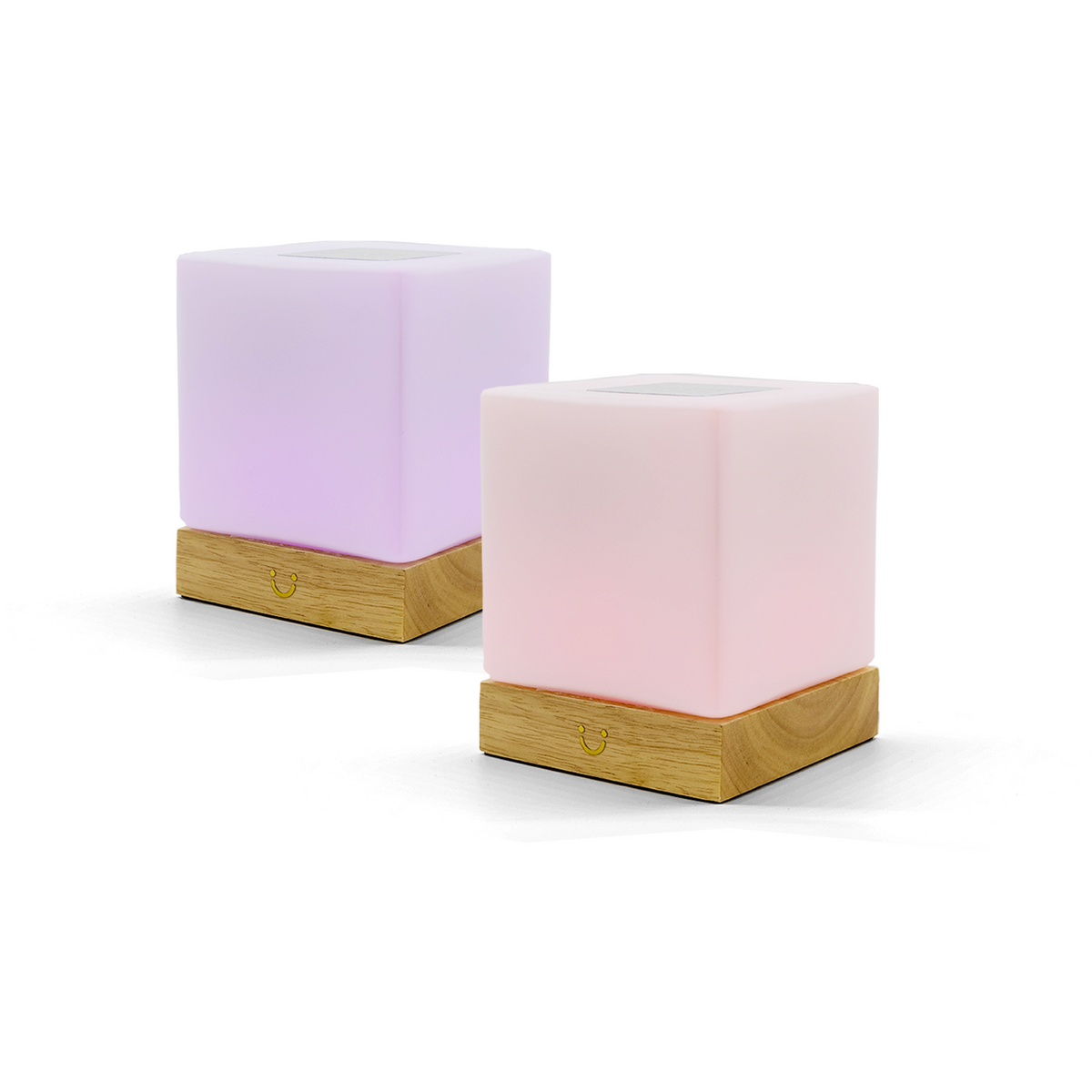 Friendship Lamp Instant Tap Sync Timber & Frosted Glass