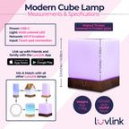Friendship Lamp Instant Tap Sync Timber & Frosted Glass