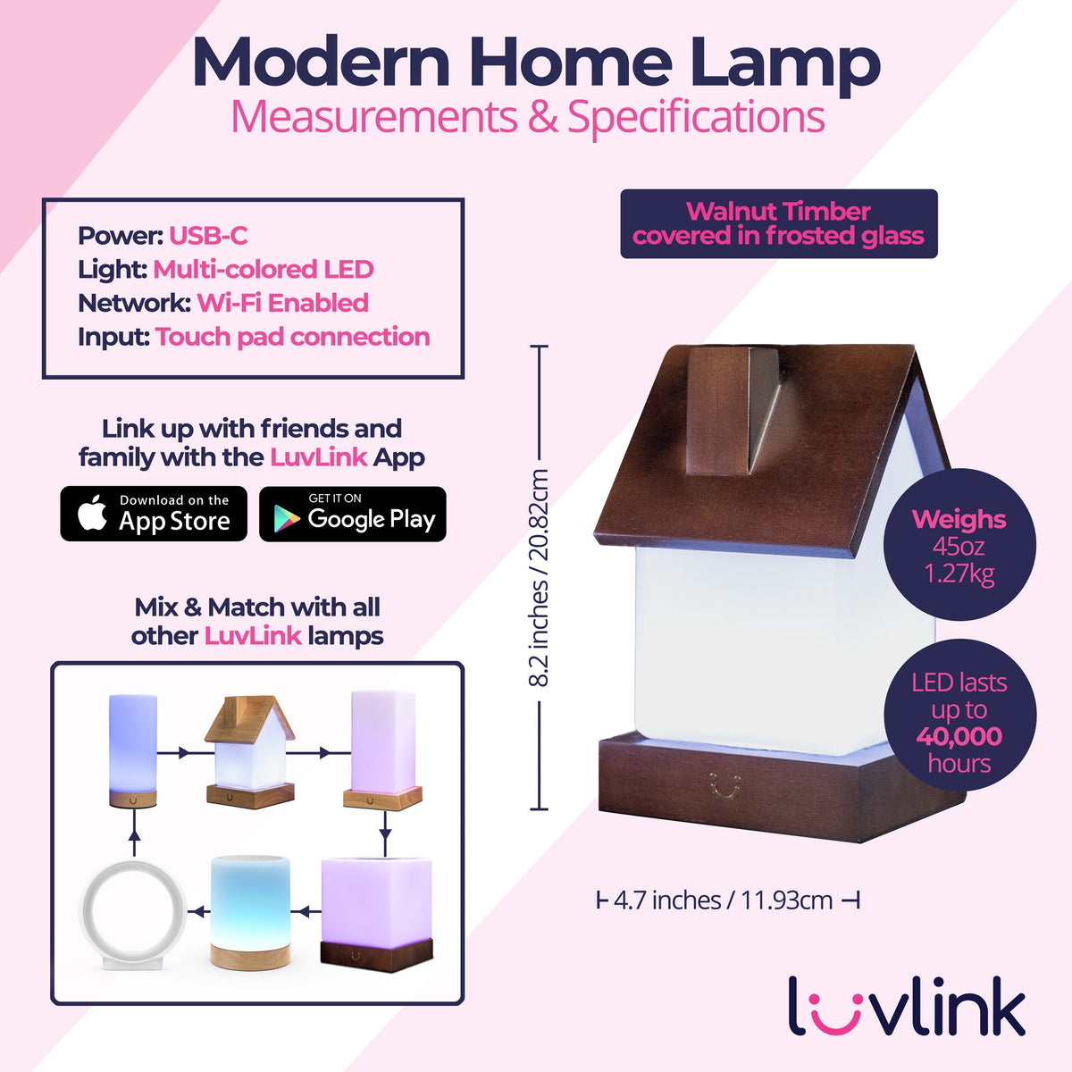 Friendship Lamp Tap-Activated Wi-Fi Color Syncing