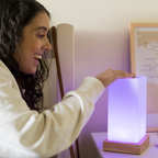 Friendship Lamp Timber & Frosted Glass Wireless Sync Multi-Color