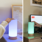 Friendship Lamp Wireless Long-Distance Touch Timber & Frosted Glass