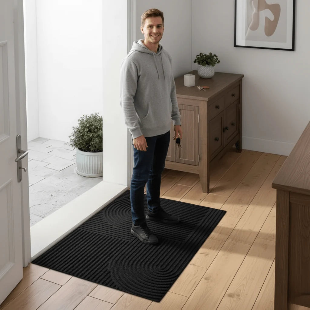 Front Door Mat Absorbent Microfiber Non-Slip & Machine Washable