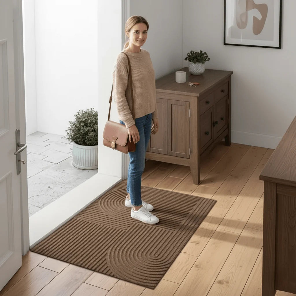 Front Door Mat Absorbent Microfiber Non-Slip & Machine Washable