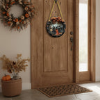 Front Door Sign 3D Witch Relief Weather-Resistant