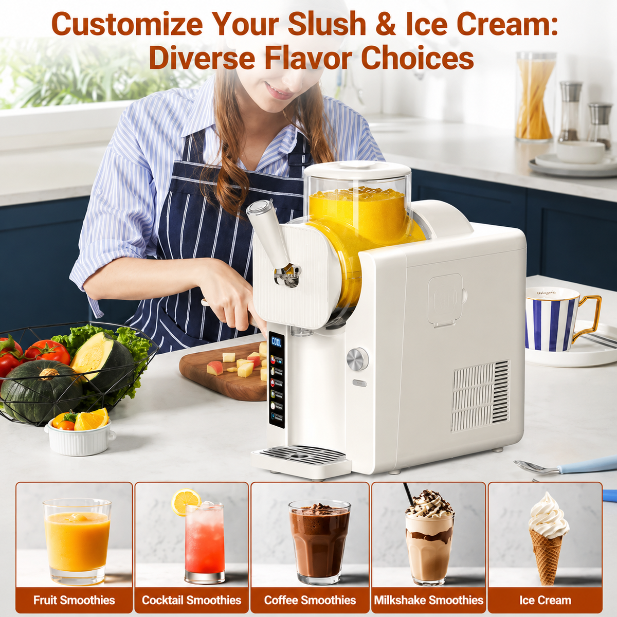 Frozen Dessert Maker 2-in-1 Slush & Ice Cream