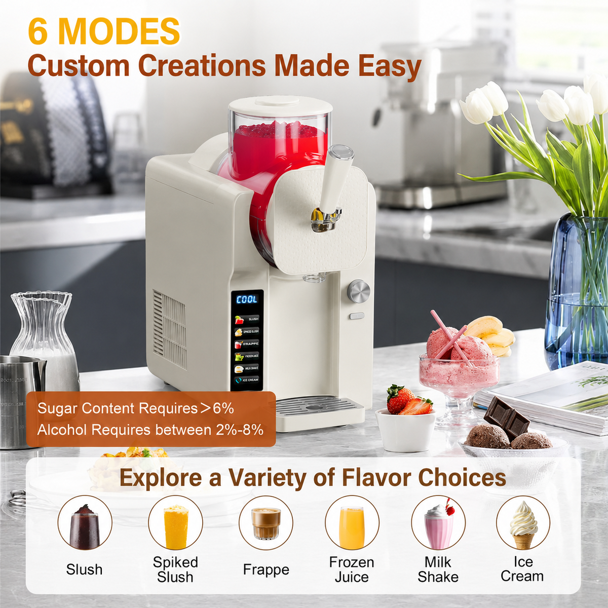 Frozen Dessert Maker 2-in-1 Slush & Ice Cream