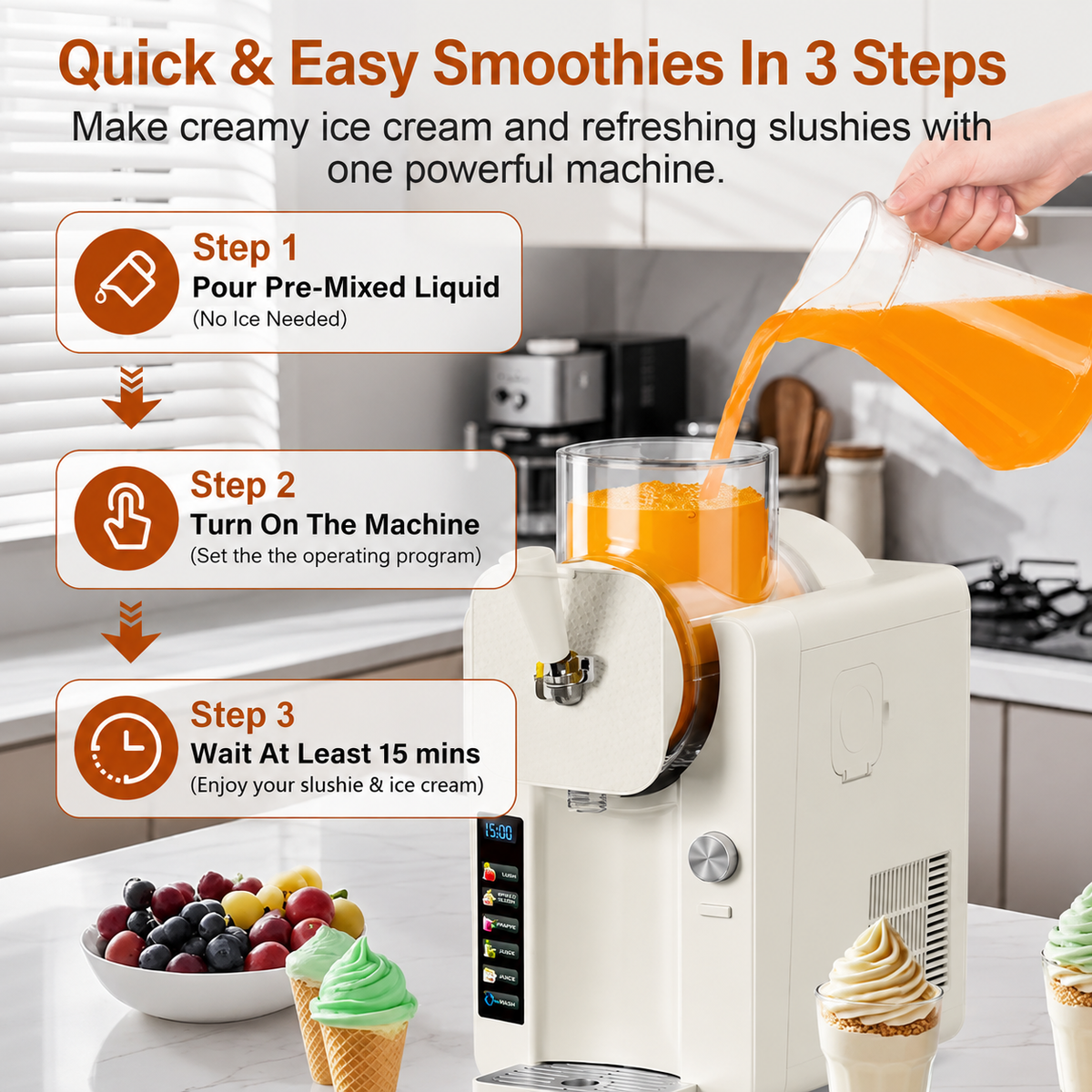 Frozen Dessert Maker 2-in-1 Slush & Ice Cream