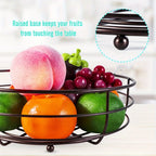 Fruit Basket 2-Tier Metal With Banana Holder