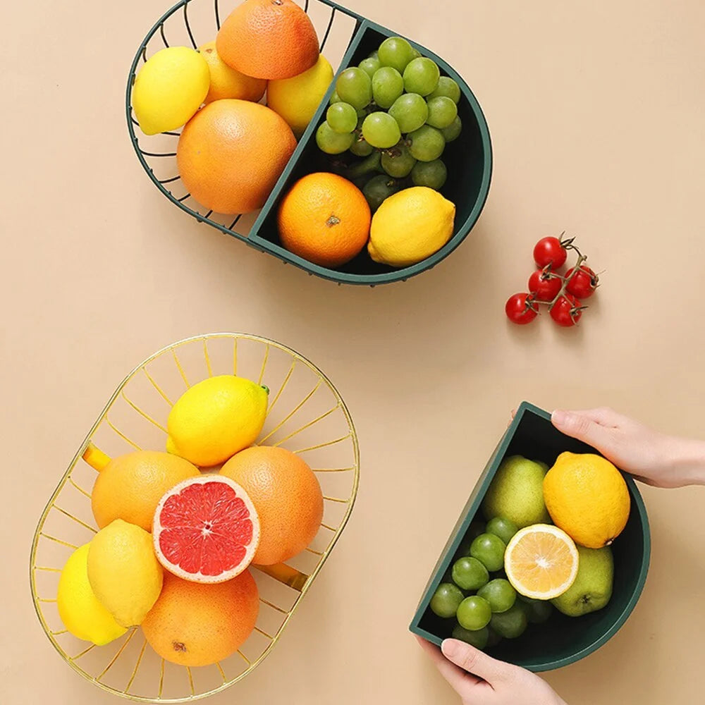 Fruit Basket Nordic Wrought Iron Detachable Plate