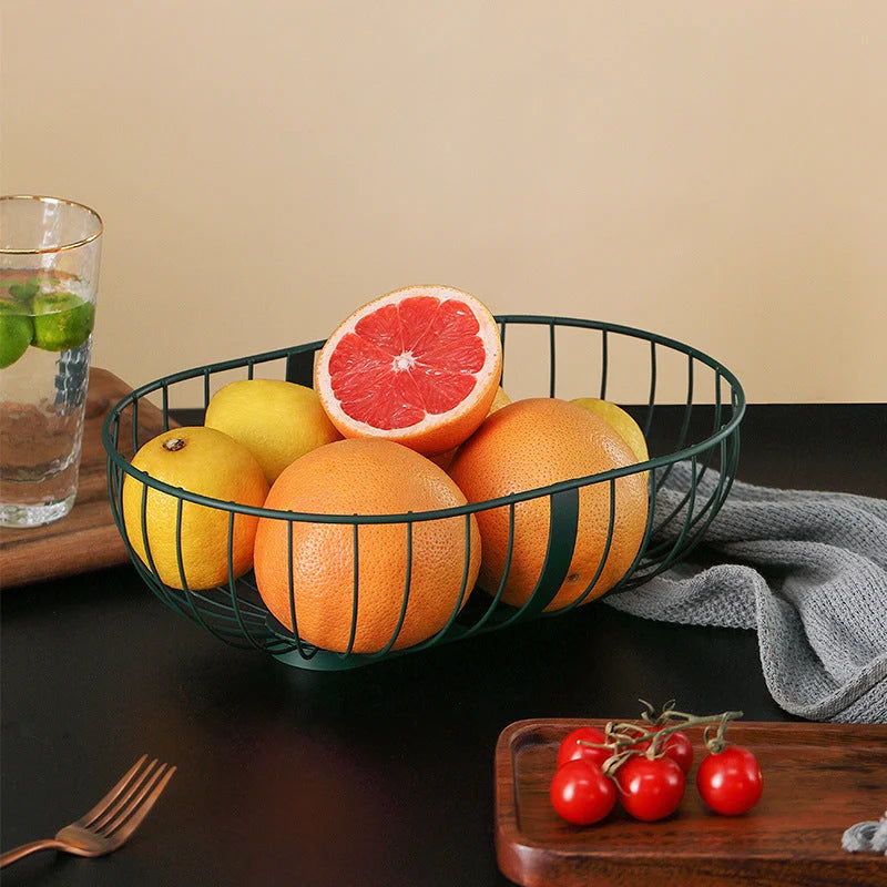 Fruit Basket Nordic Wrought Iron Detachable Plate