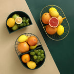 Fruit Basket Nordic Wrought Iron Detachable Plate