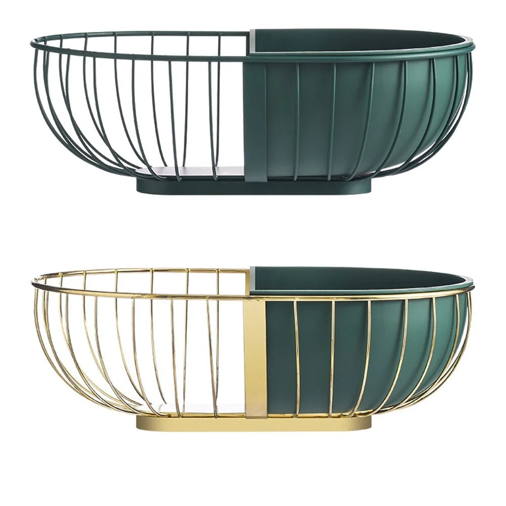 Fruit Basket Nordic Wrought Iron Detachable Plate